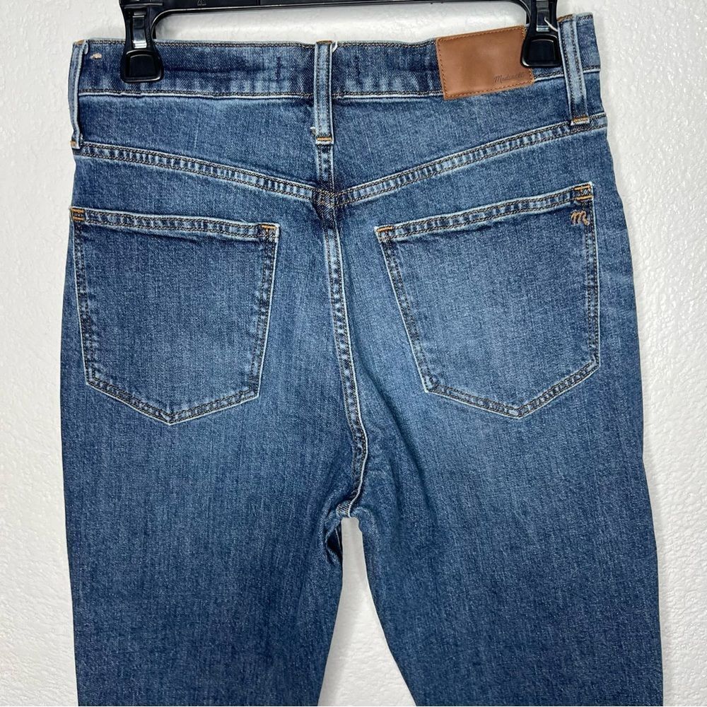 Madewell The High Rise Slim Boyjean Denim Dark Was Blue Women’s Jeans Sz 28 - Picture 6 of 13